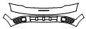 Lower Bumper and Upper Bumper Kit pattern for the 2009 Ford Taurus X
