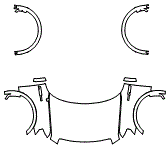 Full Hood, Fender, Mirror and Fender Flare Kit pattern for the 2014 Ford F-150