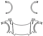 Full Hood, Fender, Mirror and Fender Flare Kit pattern for the 2014 Ford F-150