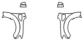 Full Fender and Mirror Kit pattern for the 2018 Ford F-150