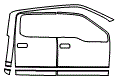 Door and A-Pillar Kit pattern for the 2018 Ford F-150