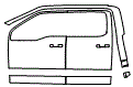 Door and A-Pillar Kit pattern for the 2021 Ford F-150