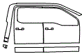 Door and A-Pillar Kit pattern for the 2021 Ford F-150
