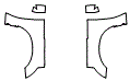 Full Fender and Mirror Kit pattern for the 2016 Ford F-250