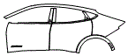 Door and Rear Fender Kit pattern for the 2021 Ford Mustang Mach-E
