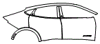 Door and Rear Fender Kit pattern for the 2021 Ford Mustang Mach-E