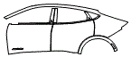Door and Rear Fender Kit pattern for the 2021 Ford Mustang Mach-E