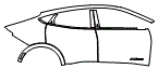 Door and Rear Fender Kit pattern for the 2021 Ford Mustang Mach-E