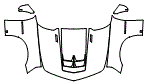 Full Hood, Fender and Mirror Kit pattern for the 2015 Chevrolet Camaro