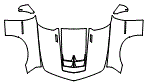Full Hood, Fender and Mirror Kit pattern for the 2015 Chevrolet Camaro