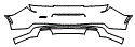 Rear Bumper Kit pattern for the 2018 Chevrolet Camaro