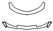 Lower Bumper and Upper Bumper Kit pattern for the 2024 Chevrolet Camaro