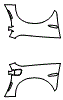 Rear Fender Kit pattern for the 2006 Chevrolet Corvette