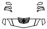 Hood, Fender and Mirror Kit pattern for the 2015 Chevrolet Corvette
