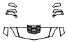 Hood, Fender and Mirror Kit pattern for the 2018 Chevrolet Corvette