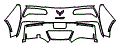 Rear Bumper Kit pattern for the 2019 Chevrolet Corvette