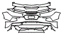 Rear Bumper Kit pattern for the 2020 Chevrolet Corvette