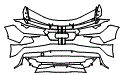 Rear Bumper Kit pattern for the 2020 Chevrolet Corvette