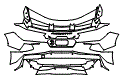 Rear Bumper Kit pattern for the 2022 Chevrolet Corvette