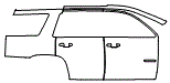Rear Fender and Door Kit pattern for the 2018 Chevrolet Tahoe