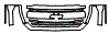 Grille Kit pattern for the 2019 Chevrolet Silverado/1500 LD (Previous Generation)