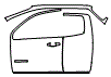 Door, Rocker Panel and A-Pillar Kit pattern for the 2015 Chevrolet Colorado