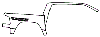 Outer Bed Panel and A-Pillar Kit pattern for the 2024 RAM 1500 TRX