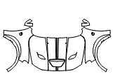 Full Hood, Fender and Mirror Kit pattern for the 2026 Dodge Durango