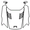 Full Hood, Fender and Mirror Kit pattern for the 2006 Dodge Viper