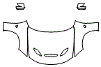 Full Hood, Fender and Mirror Kit pattern for the 2016 Dodge Charger