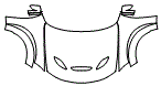 Full Hood, Fender and Mirror Kit pattern for the 2020 Dodge Charger