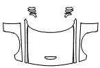 Full Hood, Fender and Mirror Kit pattern for the 2017 Dodge Challenger