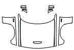 Full Hood, Fender and Mirror Kit pattern for the 2017 Dodge Challenger