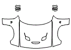 Full Hood, Fender and Mirror Kit pattern for the 2016 Dodge Challenger
