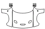 Full Hood, Fender and Mirror Kit pattern for the 2015 Dodge Challenger