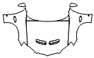 Full Hood, Fender and Mirror Kit pattern for the 2010 Pontiac G8