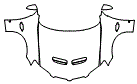 Full Hood, Fender and Mirror Kit pattern for the 2010 Pontiac G8