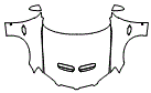 Full Hood, Hood, Fender and Mirror Kit pattern for the 2010 Pontiac G8