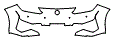 Upper Rear Bumper Kit pattern for the 2021 Acura NSX
