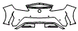 Rear Bumper Kit pattern for the 2023 Acura NSX