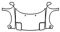 Full Hood, Fender and Mirror Kit pattern for the 1991 Acura NSX