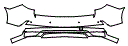Rear Bumper Kit pattern for the 2020 Acura MDX