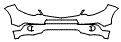 Lower Bumper and Upper Bumper Kit pattern for the 2009 Acura RDX