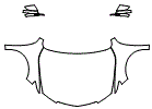 Full Hood, Fender and Mirror Kit pattern for the 2016 Acura TLX