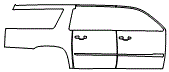 Door and Rear Fender Kit pattern for the 2015 Cadillac Escalade i (2015.5)