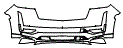 Bumper Kit pattern for the 2022 Cadillac Escalade