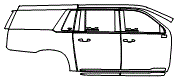 Door and Rear Fender Kit pattern for the 2026 Cadillac Escalade