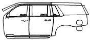 Door and Rear Fender Kit pattern for the 2026 Cadillac Escalade