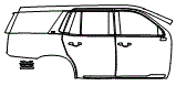 Door and Rear Fender Kit pattern for the 2022 Cadillac Escalade