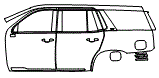 Door and Rear Fender Kit pattern for the 2022 Cadillac Escalade